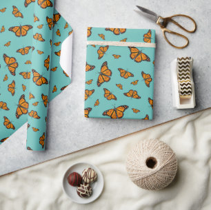 Papier Cadeau Papier d'emballage papillon monarque