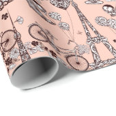 Papier Cadeau Papier d'emballage Paris (Coin rond)