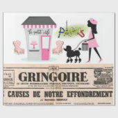 Papier Cadeau Papier d'emballage Paris (Plat)