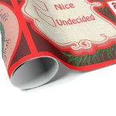 Papier Cadeau papier d'emballage passé de noël (Coin rond)