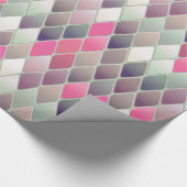 Papier Cadeau papier d'emballage pastel en diamant vert rose (Coin)