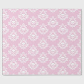 Papier Cadeau Papier d'emballage Pastel rose et blanc pour crâne (Plat)