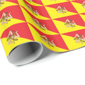 Papier Cadeau Papier d'emballage patriotique avec Drapeau de Sic (Coin rond)