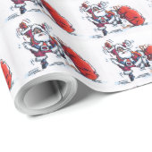 Papier Cadeau Papier d'emballage Père Noël en colère (Coin rond)