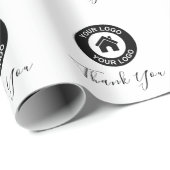 Papier Cadeau Papier d'emballage personnalisé avec logo d'entrep (Coin rond)