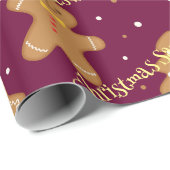 Papier Cadeau Papier d'emballage personnalisé motif de Noël (Coin rond)