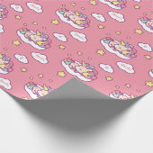 Papier Cadeau Papier d'emballage personnalisé par licorne (nom (Coin)