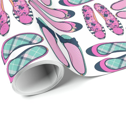 Papier Cadeau papier d'emballage plat de ballet (Coin rond)