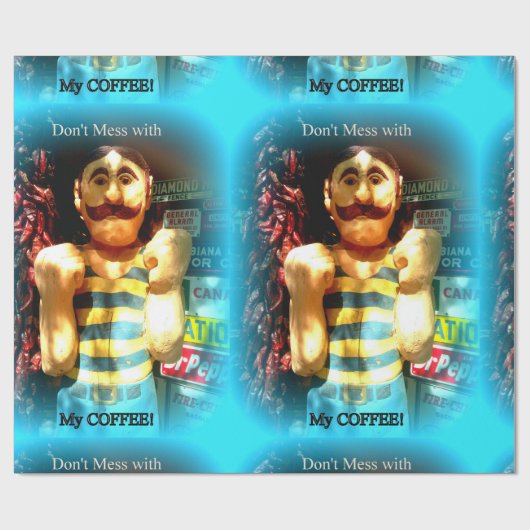 Papier Cadeau papier d'emballage pour amoureux du café (Plat)