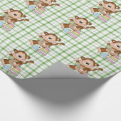 Papier Cadeau Papier d'emballage pour bébé Unisex Monkey (Coin)