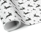 Papier Cadeau Papier d'emballage pour cerfs de fête pour cadeaux (Coin rond)