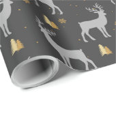 Papier Cadeau Papier d'emballage pour cerfs de fête pour cadeaux (Coin rond)