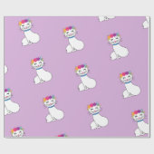 Papier Cadeau papier d'emballage pour chat mignon (Plat)