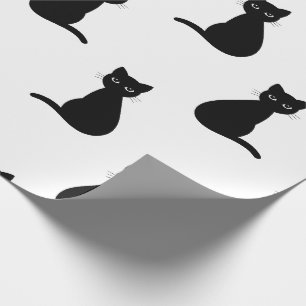 Papier Cadeau Papier d'emballage pour chats noirs