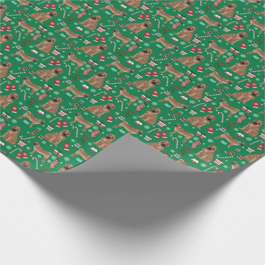 Papier Cadeau Papier d'emballage pour chien de Noël Sharpei (Coin)