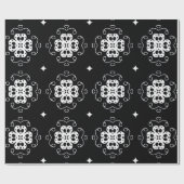 Papier Cadeau papier d'emballage pour fleurs abstraites modernes (Plat)