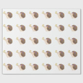 Papier Cadeau Papier d'emballage pour hérisson et papillon, (Plat)