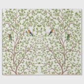 Papier Cadeau Papier d'emballage pour les oiseaux botaniques | N (Plat)