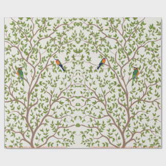 Papier Cadeau Papier d'emballage pour les oiseaux botaniques | N