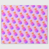 Papier Cadeau Papier d'emballage pour partie d'ananas tropical (Plat)