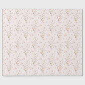 Papier Cadeau Papier d'emballage pour petite fille fleur sauvage (Plat)