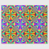 Papier Cadeau Papier d'emballage PSYCHÉDÉLIQUE (Plat)