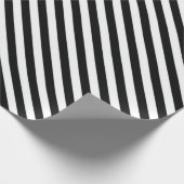Papier Cadeau Papier d'emballage rayé noir et blanc (Coin)