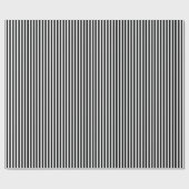 Papier Cadeau Papier d'emballage rayé noir et blanc (Plat)