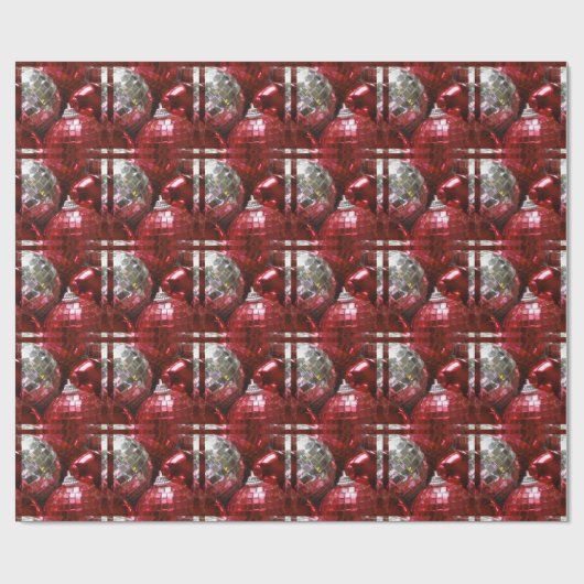 Papier Cadeau Papier d'emballage Red Baubles (Plat)