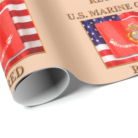 Papier Cadeau Papier d'emballage retiré par usmc (Coin rond)