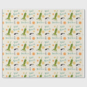 Papier Cadeau Papier d'emballage rétro pour mariée de femme au f (Plat)