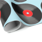 Papier Cadeau Papier d'emballage rétro vinyle (Coin rond)