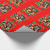 Papier Cadeau Papier d'emballage RetroChrsmsTV-Brillant 2' petit (Coin)