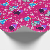 Papier Cadeau Papier d'emballage rose casquette Kitty cat (Coin)