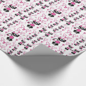 Papier Cadeau Papier d'emballage rose de Kitty de Noël (Coin)