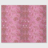 Papier Cadeau Papier d'emballage rose de Paisley (Plat)