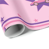 Papier Cadeau Papier d'emballage rose de Racecar (Coin rond)