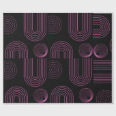 Papier Cadeau Papier d'emballage rose et noir (Plat)