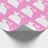 Papier Cadeau Papier d'emballage rose mariage Gown (Coin)