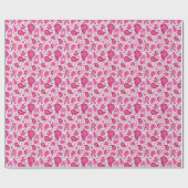 Papier Cadeau Papier d'emballage rose Paisley (Plat)