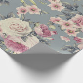 Papier Cadeau papier d'emballage rose roses (Coin)