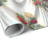 Papier Cadeau Papier d'emballage rose satiné (Coin rond)