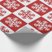 Papier Cadeau Papier d'emballage rouge blanc à damier (Coin)