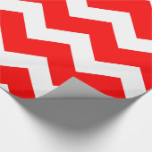 Papier Cadeau Papier d'emballage rouge chaud de Chevron (Coin)