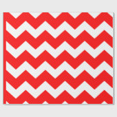 Papier Cadeau Papier d'emballage rouge chaud de Chevron (Plat)