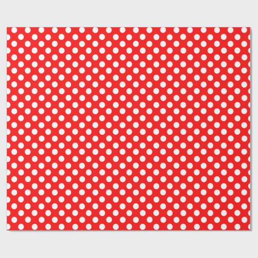 Papier Cadeau Papier d'emballage rouge et blanc de point de (Plat)