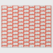 Papier Cadeau Papier d'emballage rouge Retro Camper Motorhome RV (Plat)