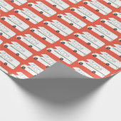 Papier Cadeau Papier d'emballage rouge Retro Camper Motorhome RV (Coin)