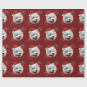 Papier Cadeau Papier d'emballage Samoyed pour chiot (Plat)