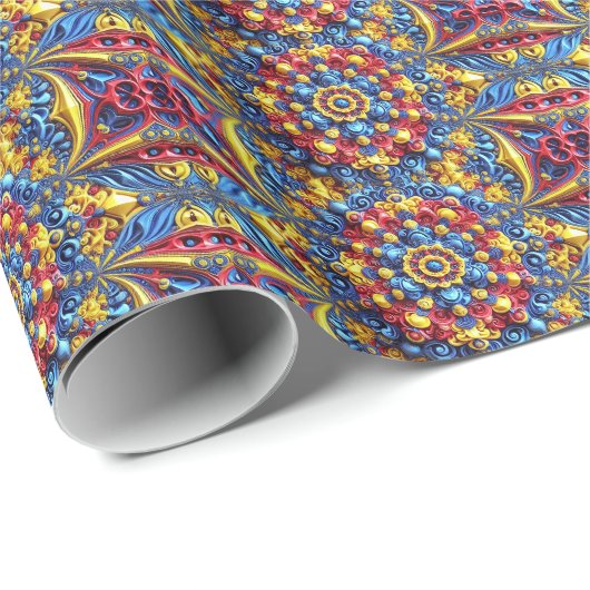 Papier Cadeau Papier d'emballage spécial avec couleurs roumaines (Coin rond)